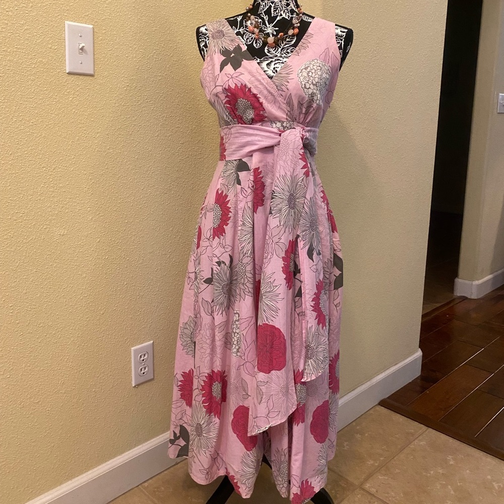 a.n.a. Pink Floral Sun Dress
